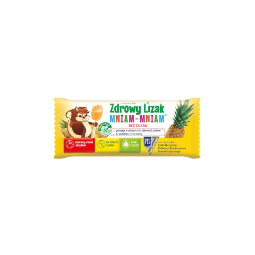 Lizak Mniam-Mniam o smaku ananasowym bez cukru 6g Starpharma