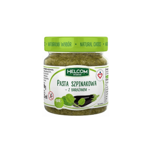 Pasta szpinakowa z bakłażanem 190g Helcom
