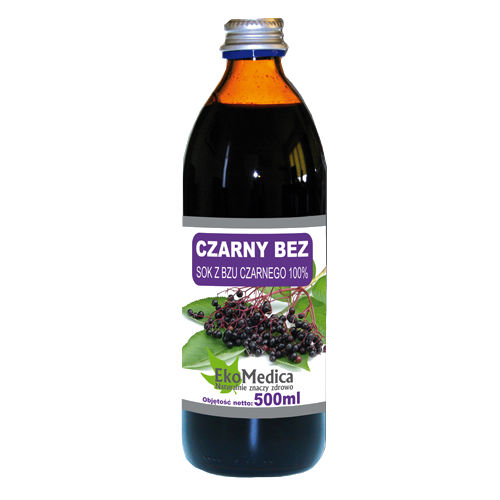 Sok  z czarnego bzu 100% 500 ml ekamedica
